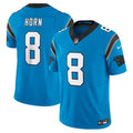 Carolina Panthers Jaycee Horn Blue Vapor F.U.S.E. Limited Jersey product image 1, provided for visual reference and product