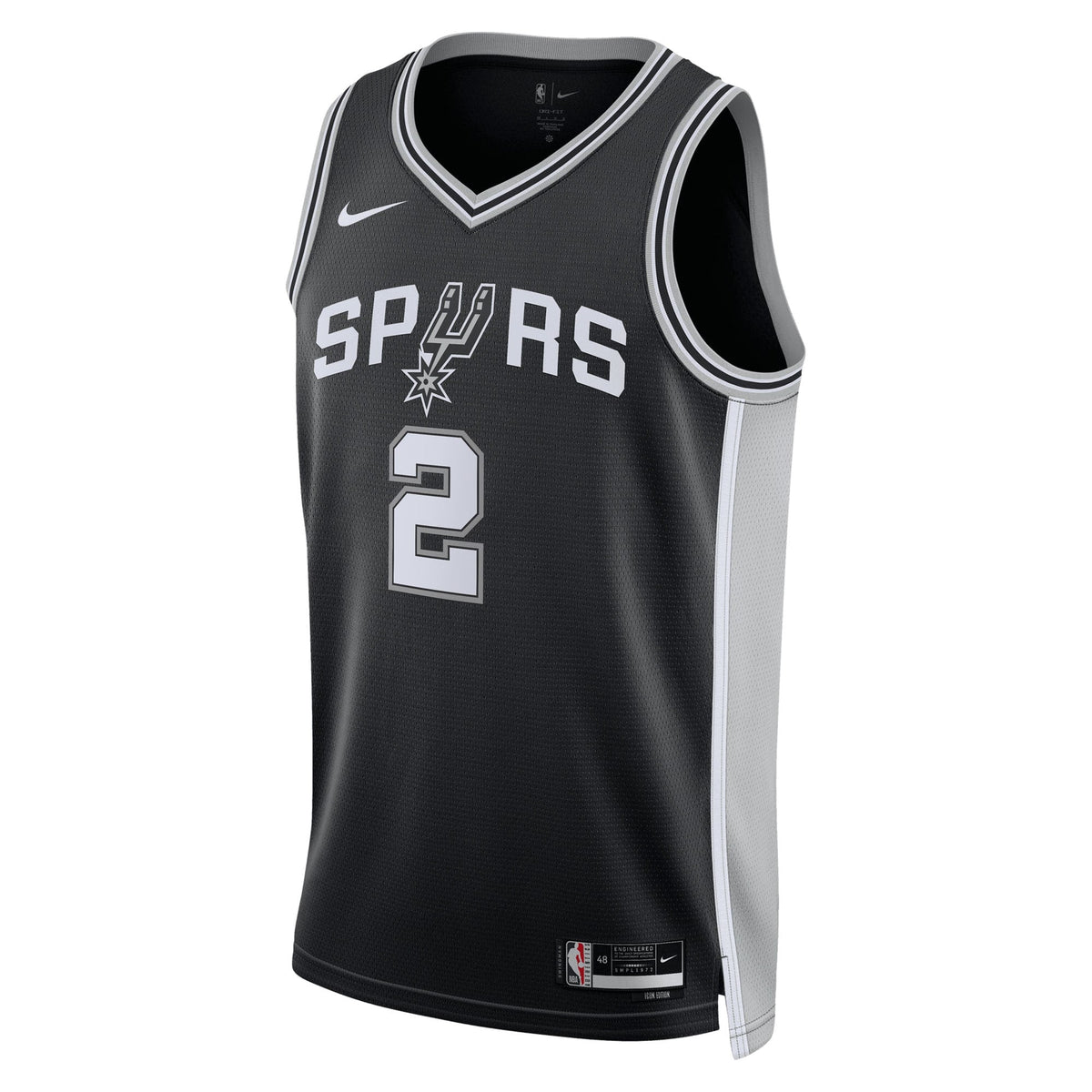 Dylan Harper San Antonio Spurs 2025 Icon Edition Swingman Jersey - Black - Unisex product image 3, provided for visual