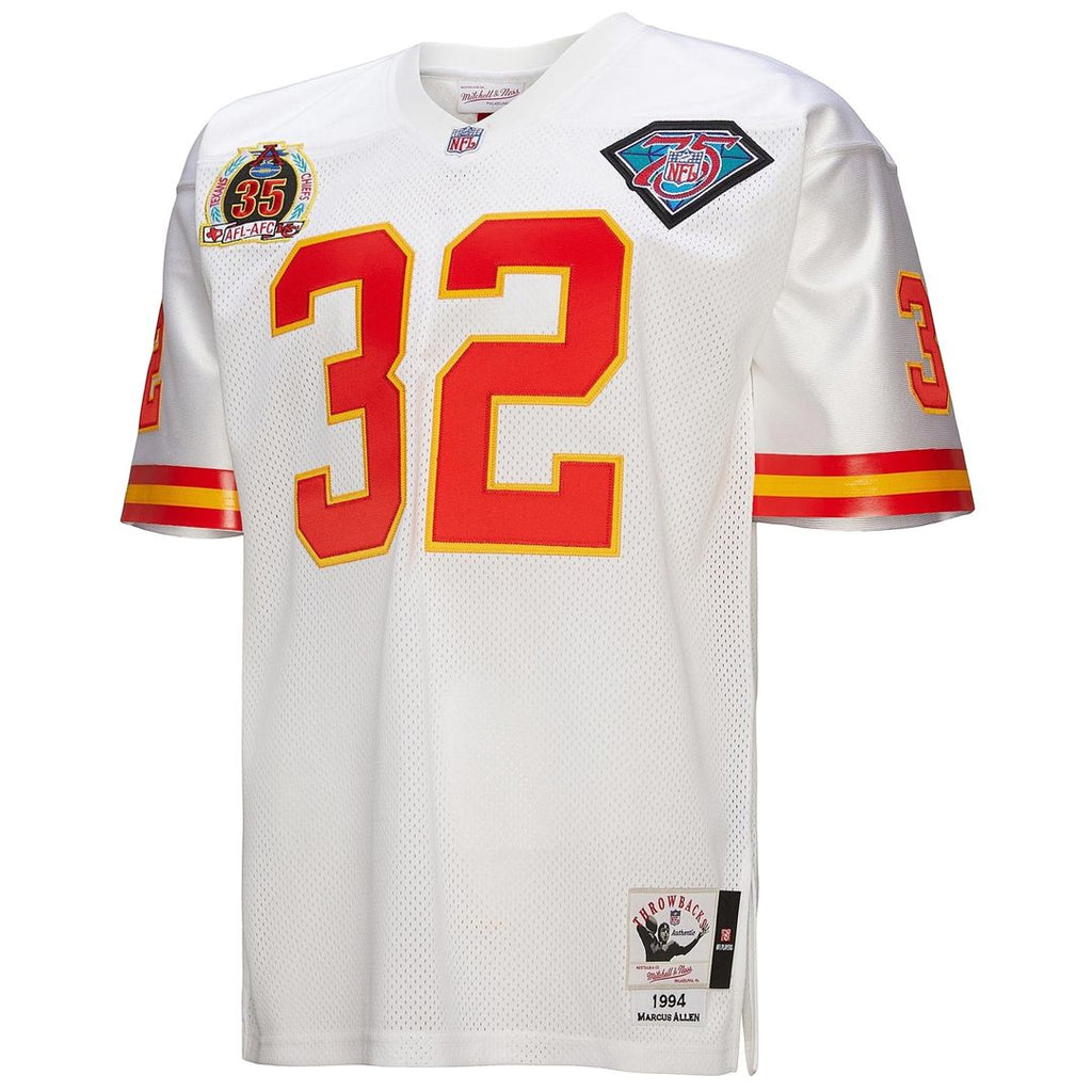 Kansas City Chiefs 1994 Marcus Allen White Authentic Throwback Retired Player Jersey product image 2, provided for visual