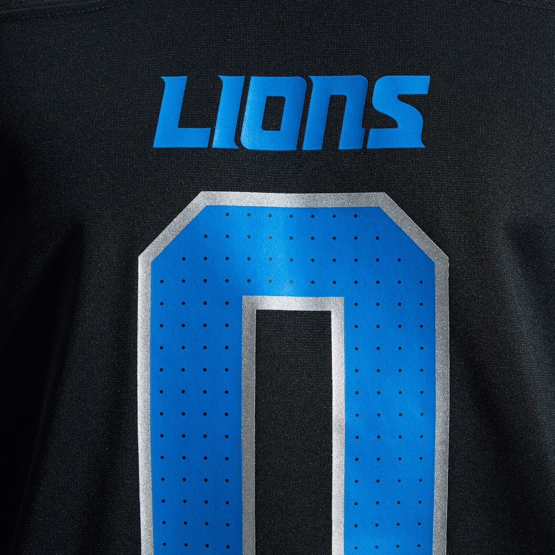 Detroit Lions Jahmyr Gibbs White Game Player Jersey product image 17, provided for visual reference and product detail review