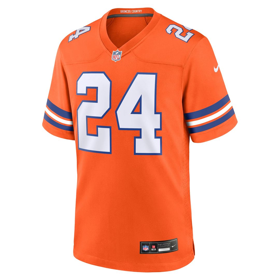 Denver Broncos Champ Bailey Orange Retired Player Alternate Game Jersey product image 2, provided for visual reference and