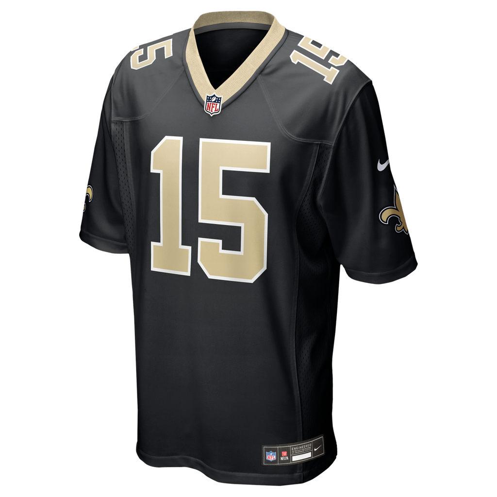 New Orleans Saints Mason Tipton Black Team Game Jersey product image 2, provided for visual reference and product detail
