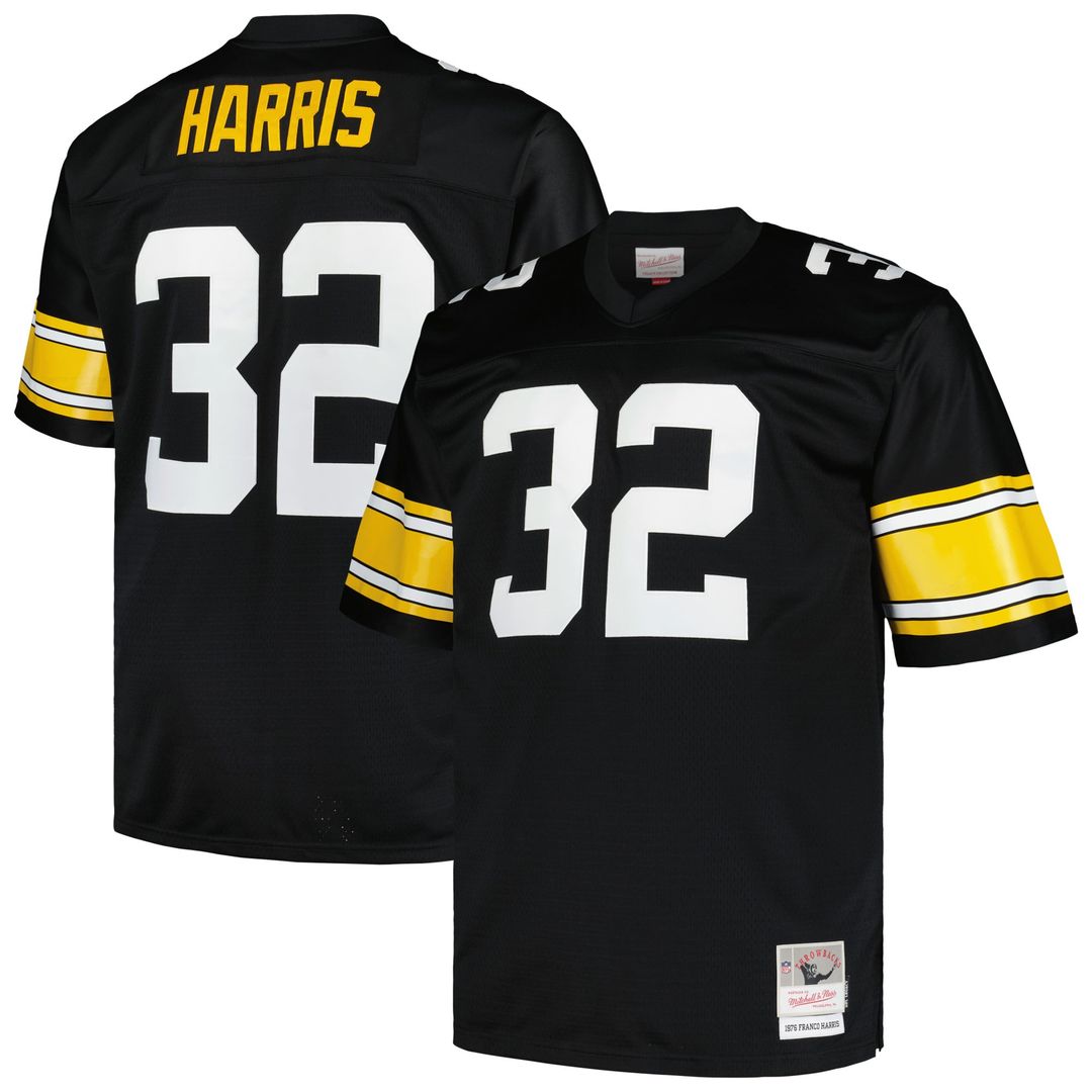 Pittsburgh Steelers Franco Harris Black Big & Tall 1976 Legacy Retired Player Jersey product image 1, provided for visual