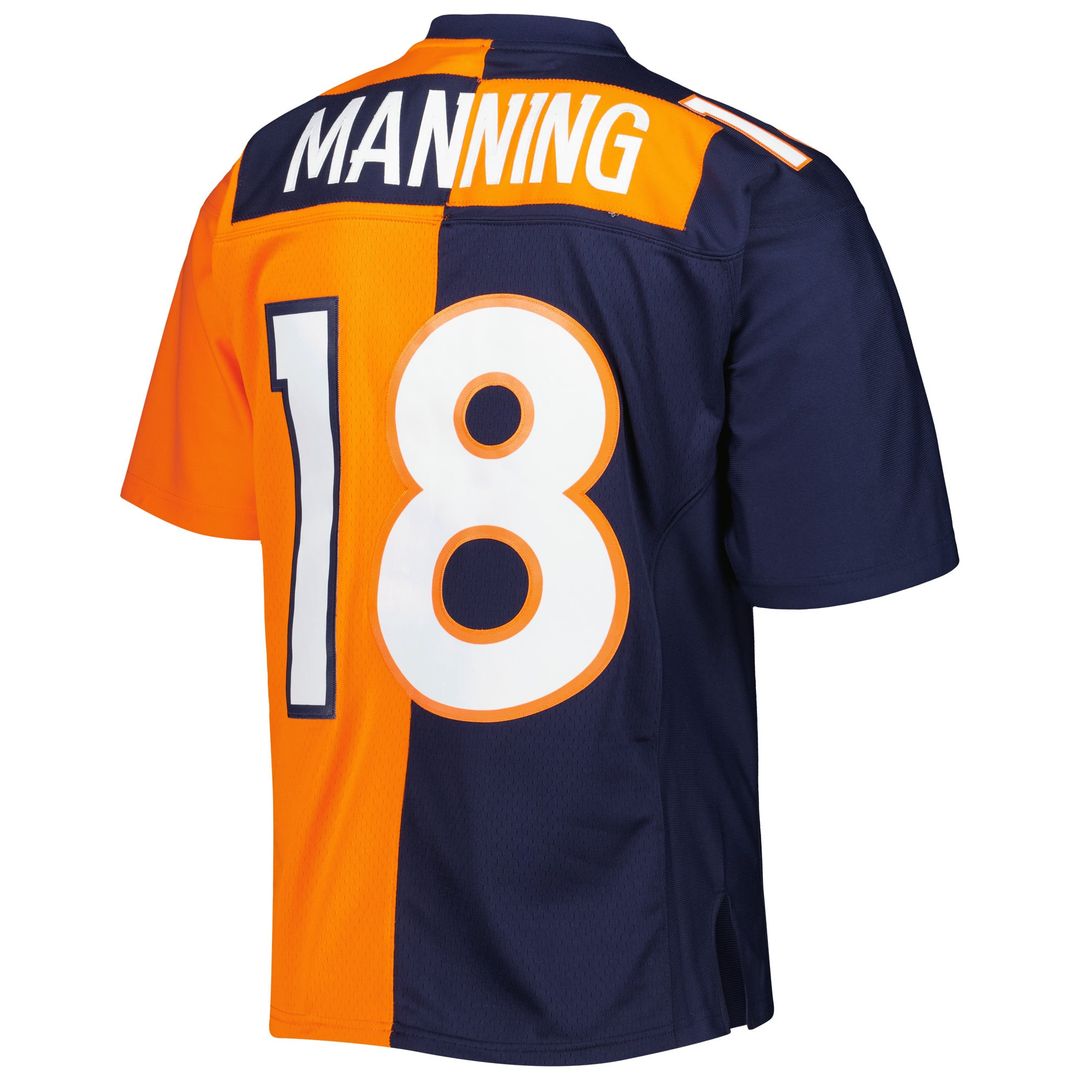 Denver Broncos Peyton Manning Navy/Orange 2015 Split Legacy Replica Jersey product image 3, provided for visual reference