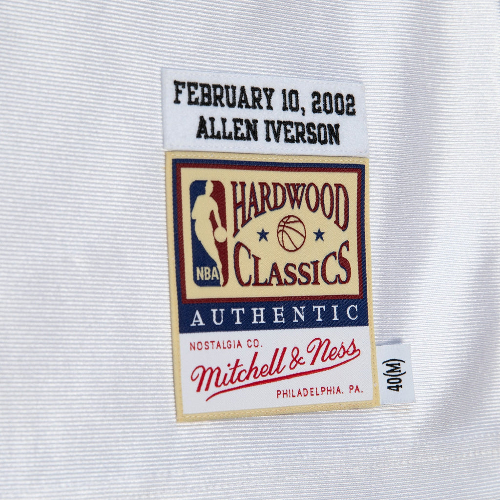 Allen Iverson Philadelphia 76ers 2002 All-Star East Authentic Jersey - White product image 6, provided for visual reference