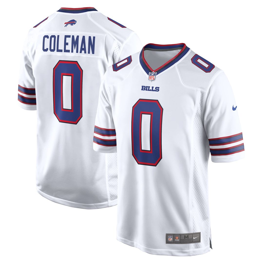 Buffalo Bills Keon Coleman White Game Jersey product image 1, provided for visual reference and product detail review