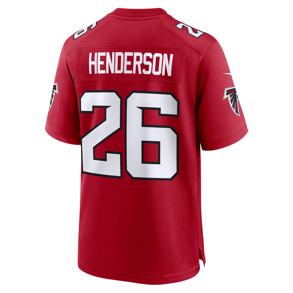 Atlanta Falcons CJ Henderson Red Team Game Jersey product image 3, provided for visual reference and product detail review