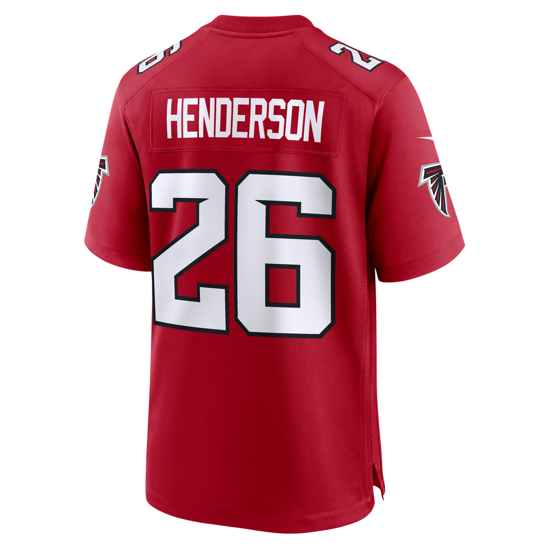 Atlanta Falcons CJ Henderson Red Team Game Jersey product image 3, provided for visual reference and product detail review