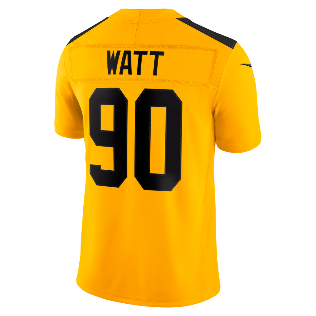 Pittsburgh Steelers T.J. Watt Gold Alternate Vapor F.U.S.E. Stitched Limited Jersey product image 6, provided for visual