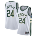 Jaime Jaquez Jr. Milwaukee Bucks Association Edition Swingman Jersey - White - Unisex product image 1, provided for visual