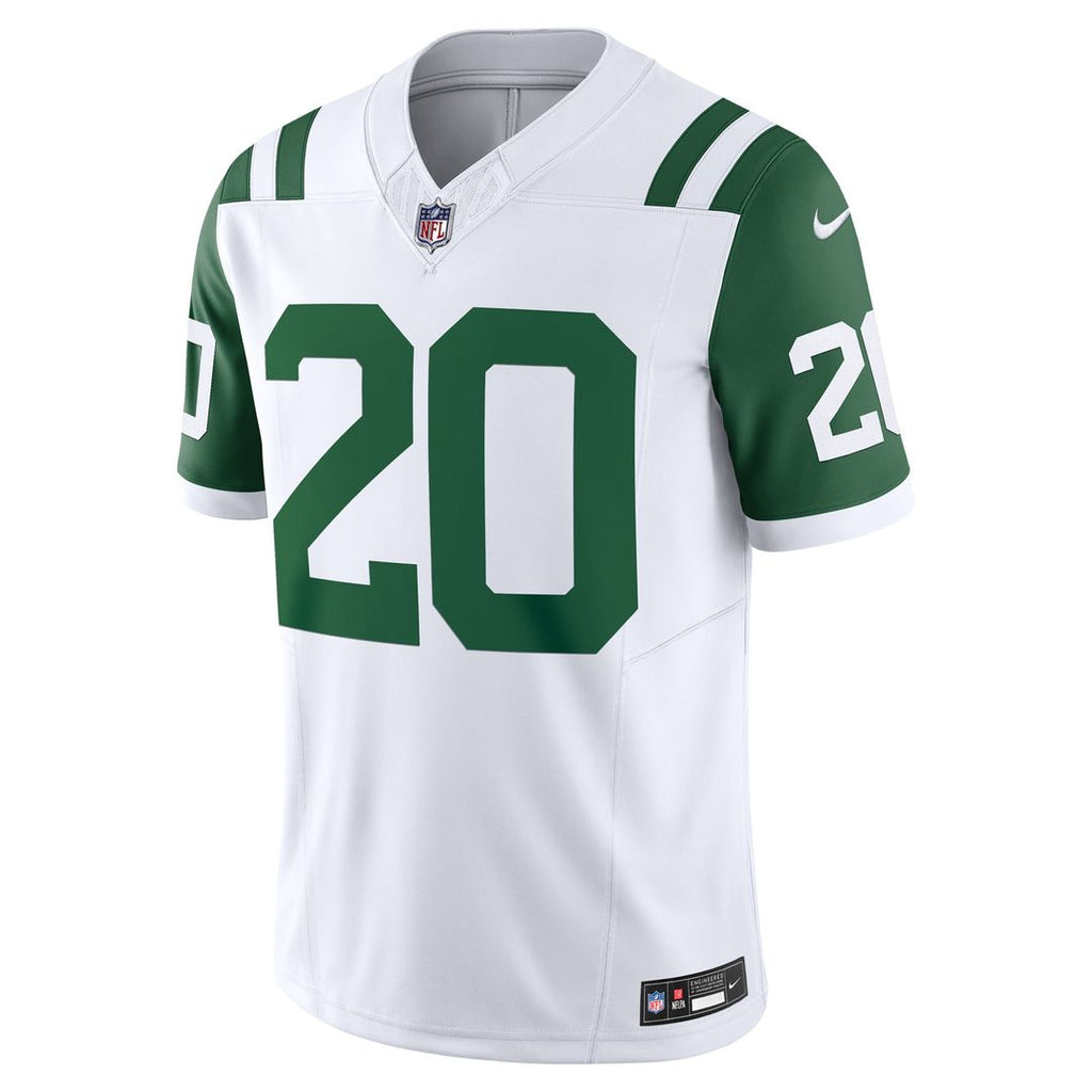 New York Jets Breece Hall White Classic Alternate Vapor F.U.S.E. Limited Jersey product image 2, provided for visual