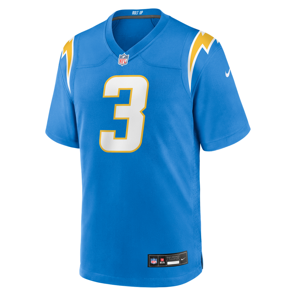 Los Angeles Chargers Derwin James Jr. Powder Blue Game Jersey product image 2, provided for visual reference and product