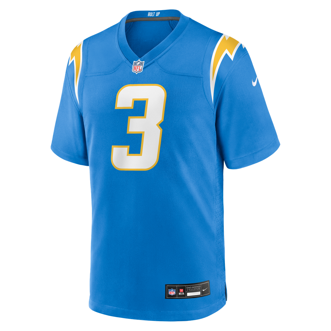 Los Angeles Chargers Derwin James Jr. Powder Blue Game Jersey product image 2, provided for visual reference and product