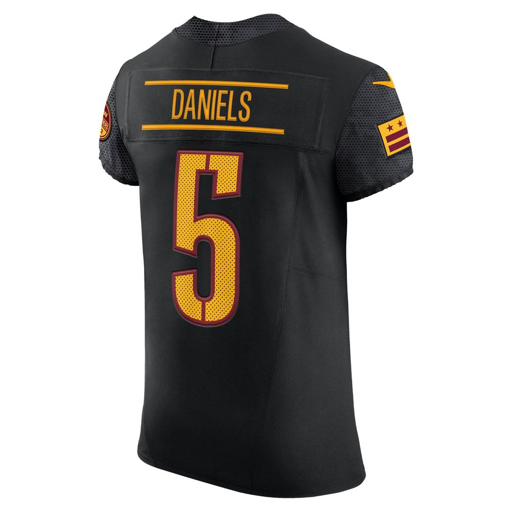 Washington Commanders Jayden Daniels Black Alternate Vapor F.U.S.E. Elite Jersey product image 6, provided for visual