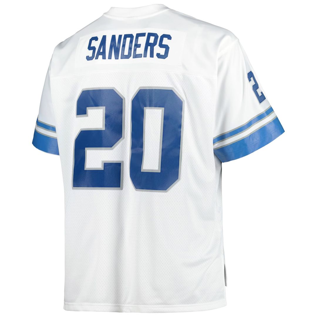 Detroit Lions Barry Sanders White Big & Tall 1996 Retired Player Replica Jersey product image 3, provided for visual