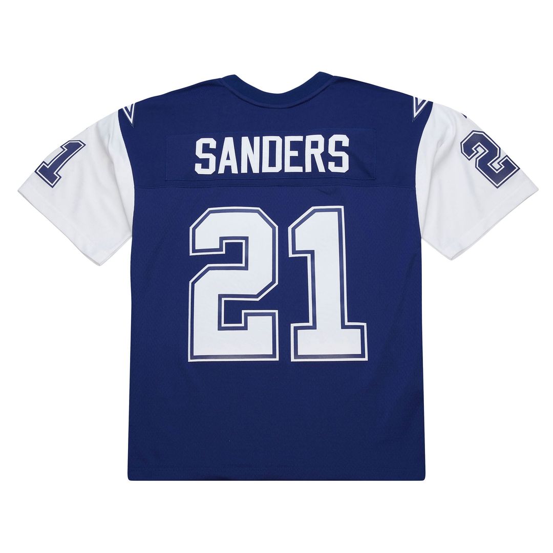 Dallas Cowboys Deion Sanders Navy 1995 Legacy Replica Jersey product image 3, provided for visual reference and product