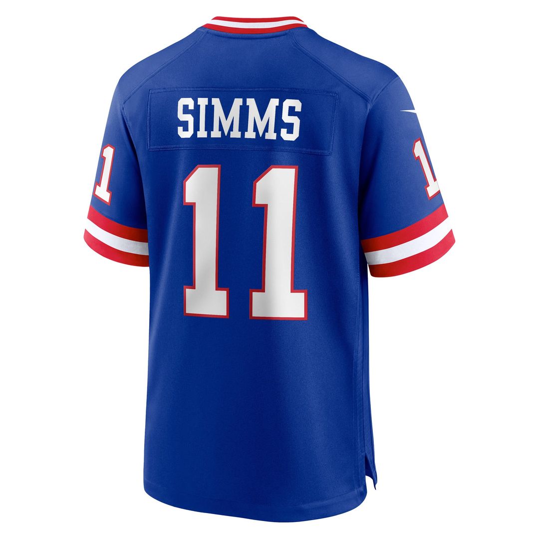 New York Giants Phil Simms Royal Retired Player Alternate Game Jersey product image 3, provided for visual reference and