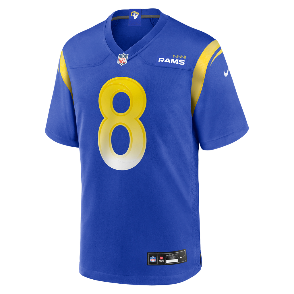 Los Angeles Rams Jared Verse Royal Player Game Jersey product image 12, provided for visual reference and product detail