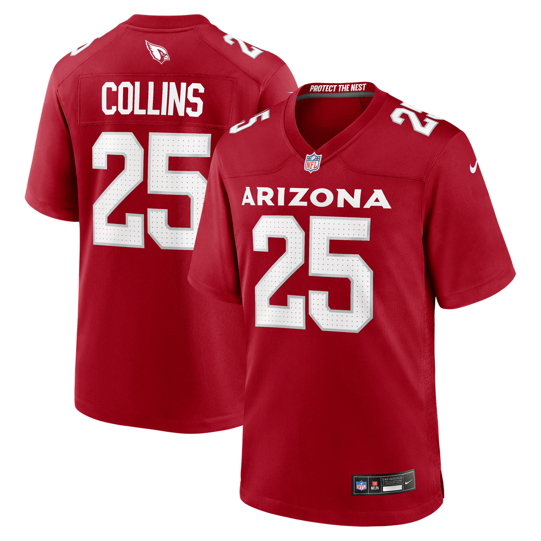 Arizona Cardinals Zaven Collins Cardinal Home Game Jersey product image 1, provided for visual reference and product detail
