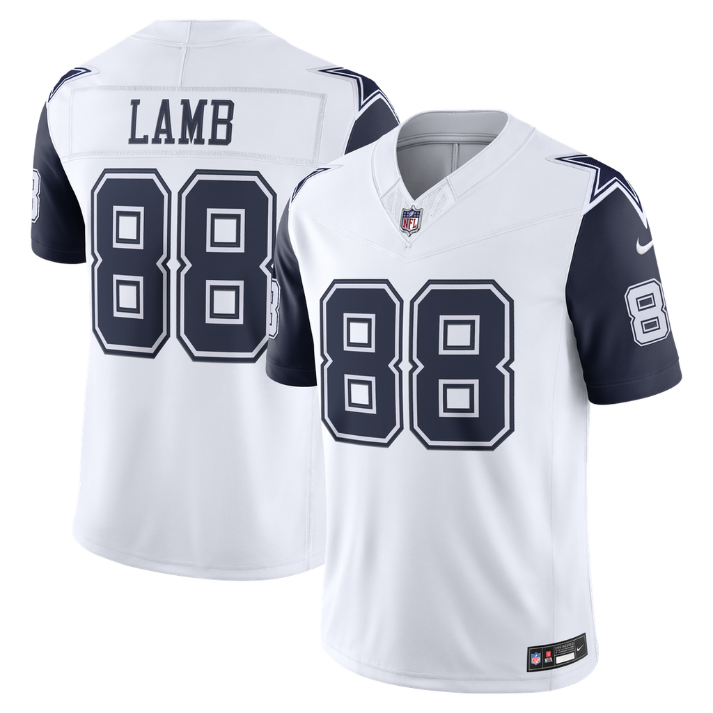 Dallas Cowboys CeeDee Lamb Navy Team Vapor F.U.S.E. Stitched Limited Jersey product image 7, provided for visual reference