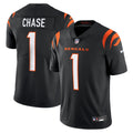 Cincinnati Bengals Ja'Marr Chase Black Vapor Untouchable Limited Jersey product image 1, provided for visual reference and
