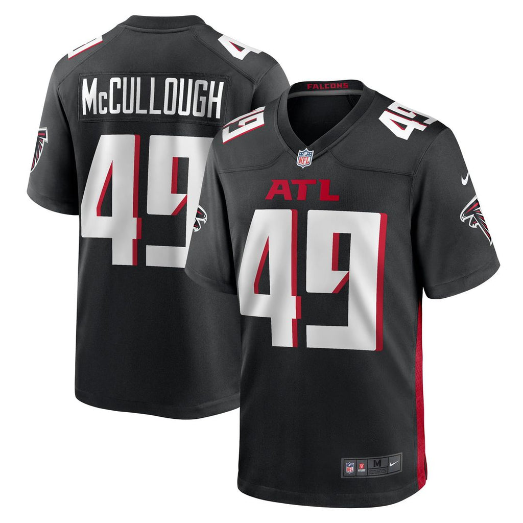 Atlanta Falcons Liam McCullough Black Team Game Jersey product image 1, provided for visual reference and product detail