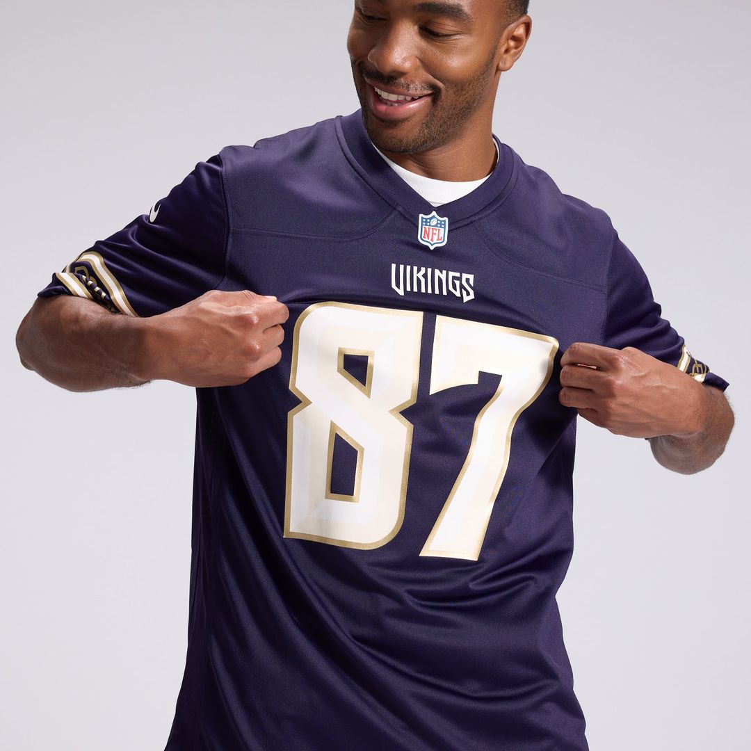 Minnesota Vikings T.J. Hockenson Purple 2026 Rivalries Collection Game Jersey product image 9, provided for visual reference