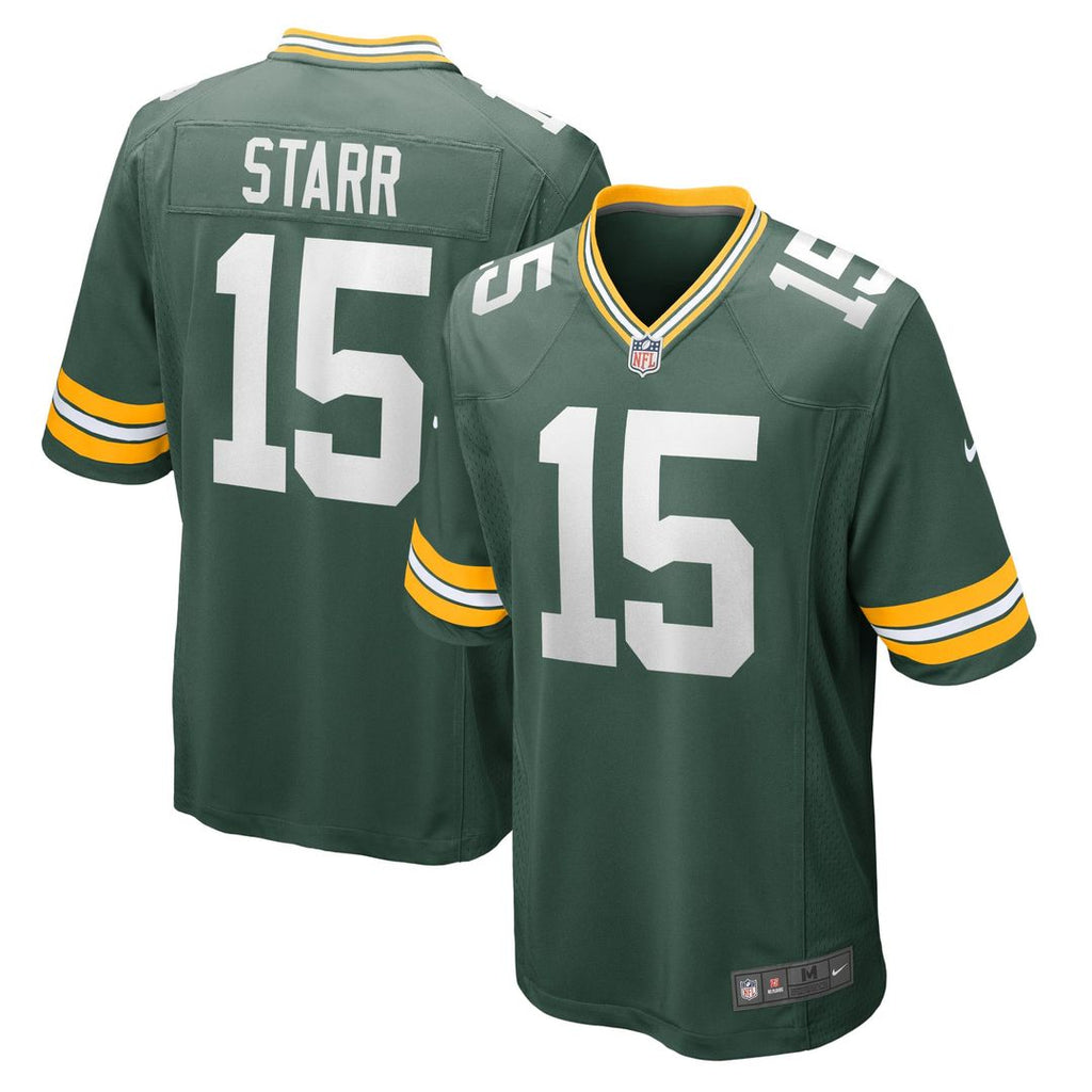 Green Bay Packers Bart Starr Green Retired Player Game Jersey product image 1, provided for visual reference and product