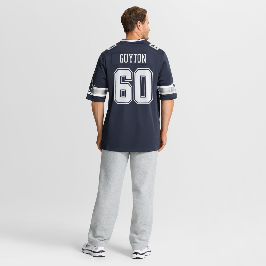 Dallas Cowboys Tyler Guyton Navy Player Game Jersey product image 8, provided for visual reference and product detail review