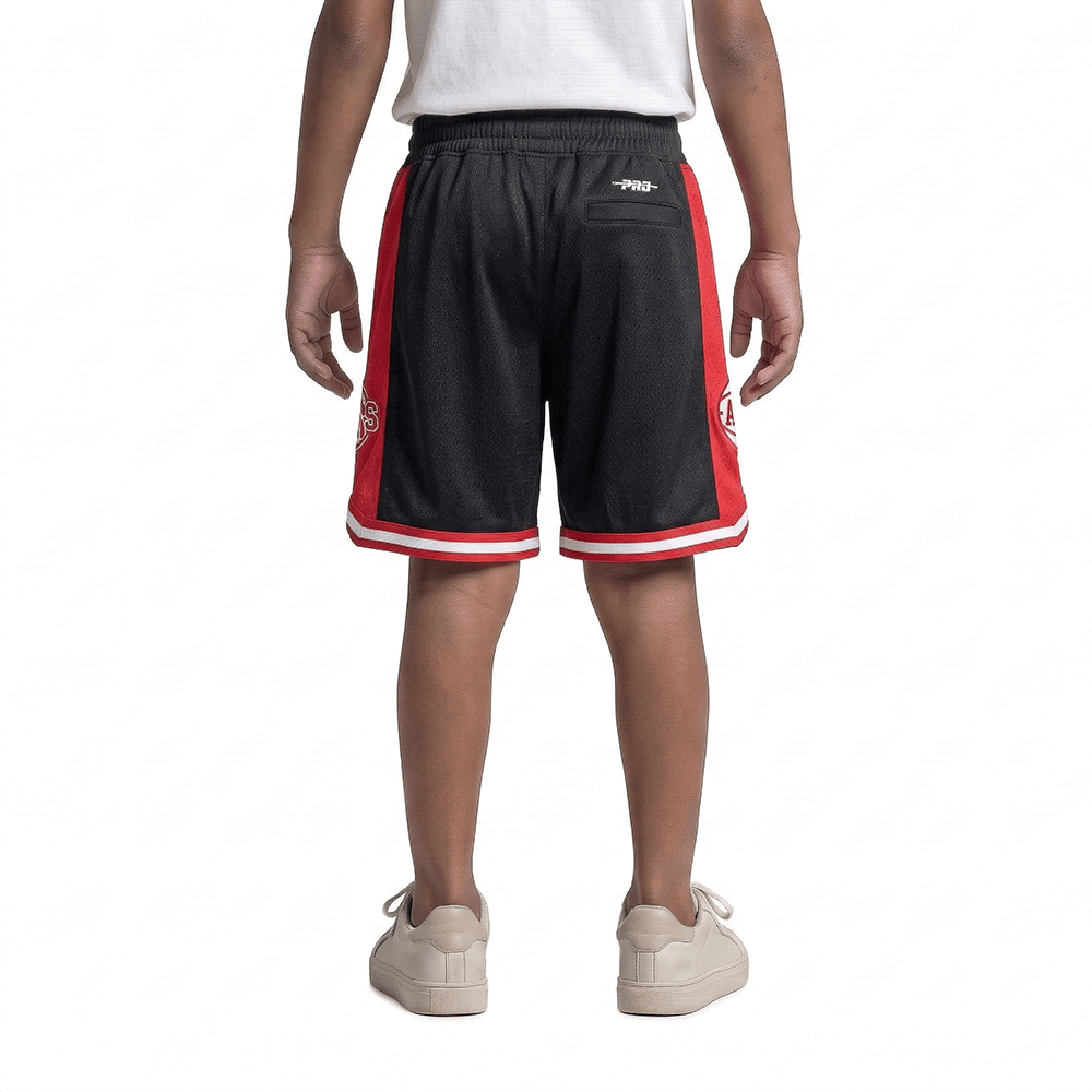 NBA Atlanta Hawks Classic Big Boy'S Fleece 2.0 Short (Black/Red) product image 2, provided for visual reference and product
