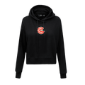 NBA ATLANTA HAWKS CLASSIC Women CROPPED PULLOVER HOODIE (BLACK) product image 1, provided for visual reference and product