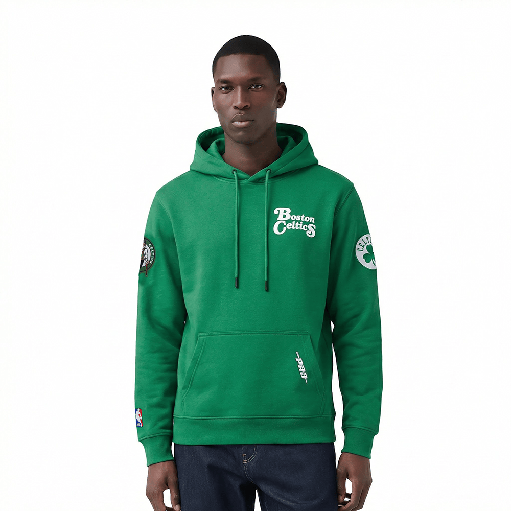 NBA BOSTON CELTICS SOUVENIR Men FLEECE PULLOVER HOODIE (KELLY GREEN) product image 1, provided for visual reference and