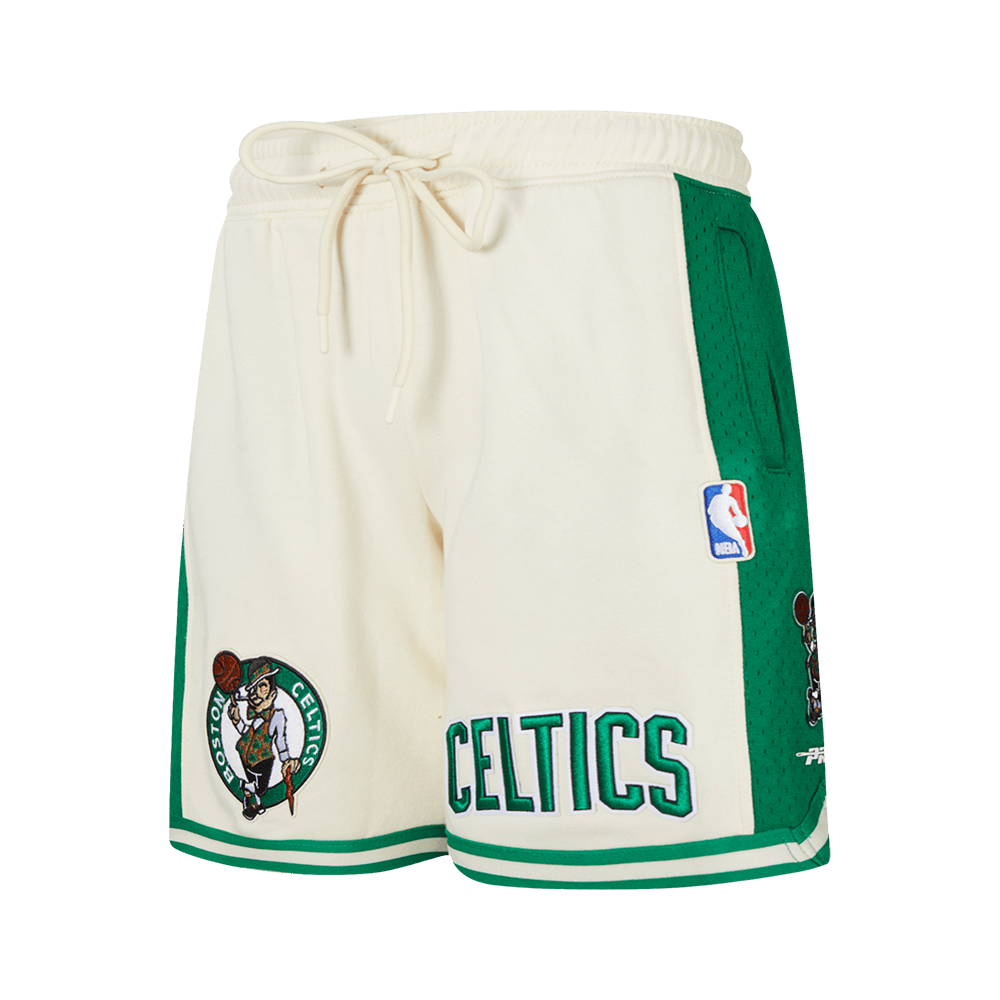 NBA Boston Celtics Retro Classic Big Boy'S Flc 2.0 Short (Eggshell/ Kelly Green) product image 3, provided for visual