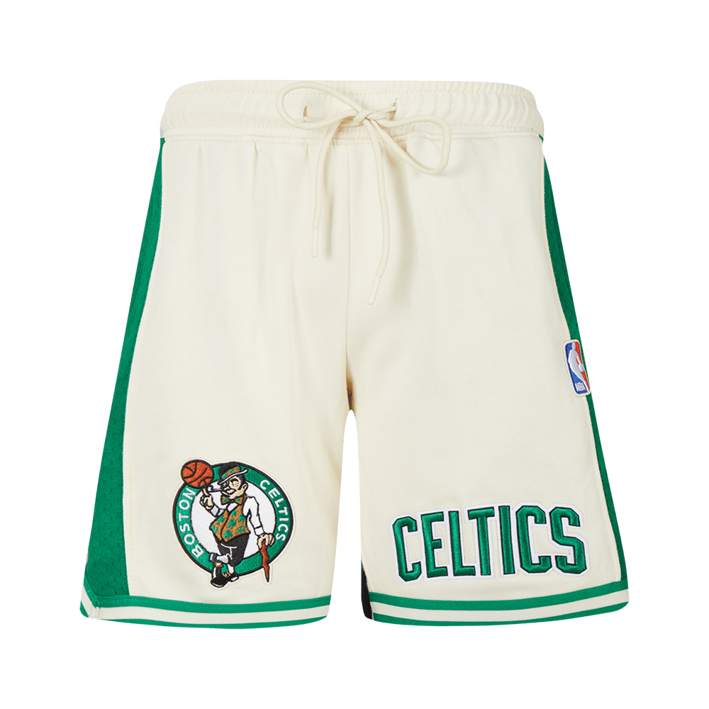 NBA Boston Celtics Retro Classic Big Boy'S Flc 2.0 Short (Eggshell/ Kelly Green) product image 4, provided for visual