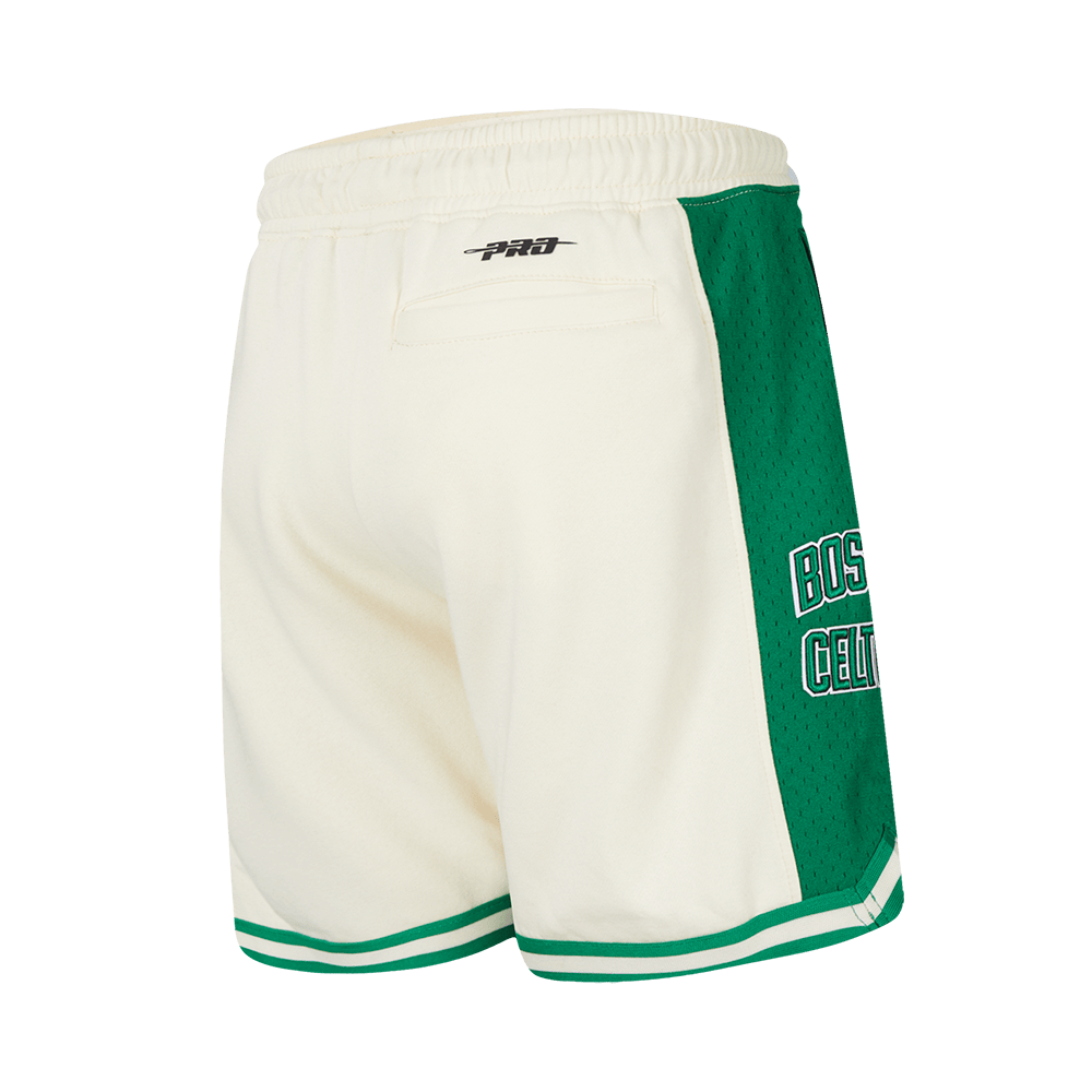 NBA Boston Celtics Retro Classic Big Boy'S Flc 2.0 Short (Eggshell/ Kelly Green) product image 5, provided for visual