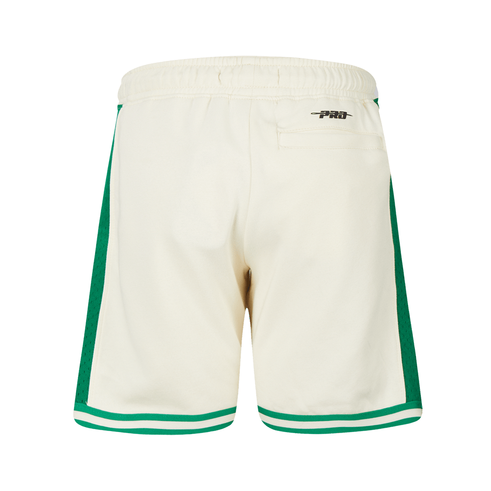 NBA Boston Celtics Retro Classic Big Boy'S Flc 2.0 Short (Eggshell/ Kelly Green) product image 6, provided for visual