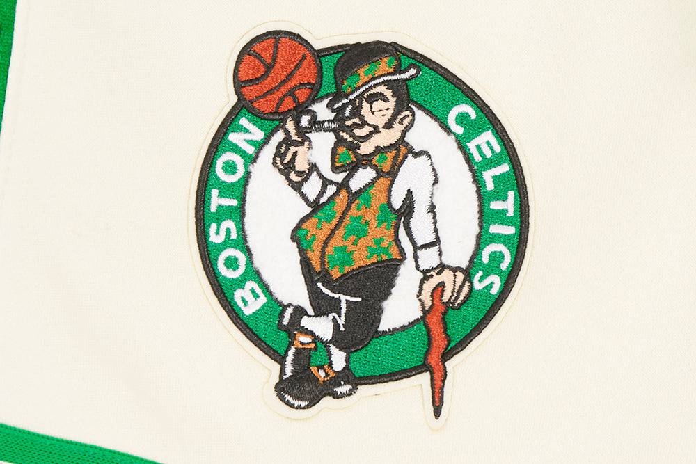 NBA Boston Celtics Retro Classic Big Boy'S Flc 2.0 Short (Eggshell/ Kelly Green) product image 7, provided for visual