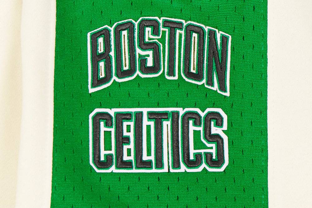 NBA Boston Celtics Retro Classic Big Boy'S Flc 2.0 Short (Eggshell/ Kelly Green) product image 9, provided for visual