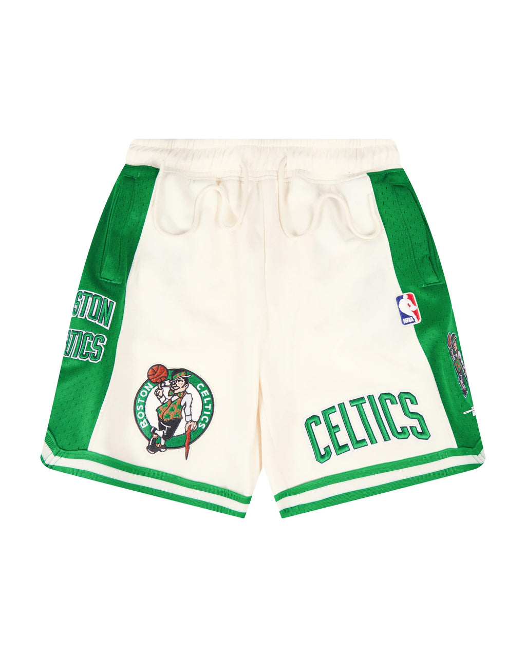 NBA Boston Celtics Retro Classic Big Boy'S Flc 2.0 Short (Eggshell/ Kelly Green) product image 1, provided for visual