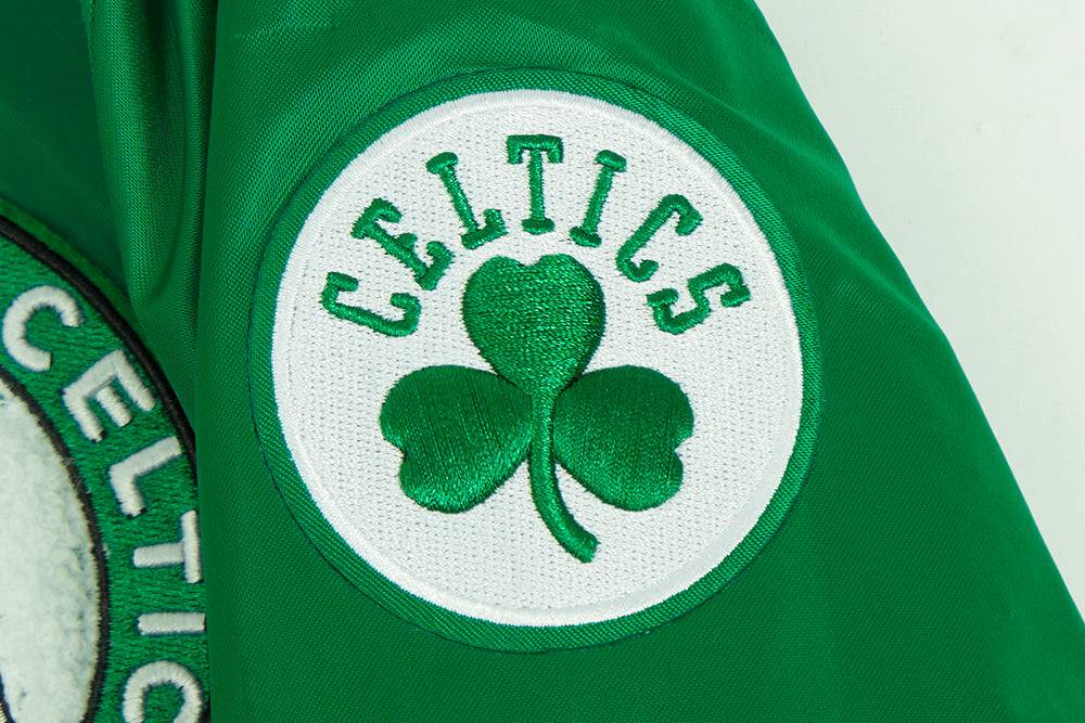 NBA Boston Celtics Retro Classic Big Boy'S Rib Satin Jacket (Kelly Green) product image 6, provided for visual reference and