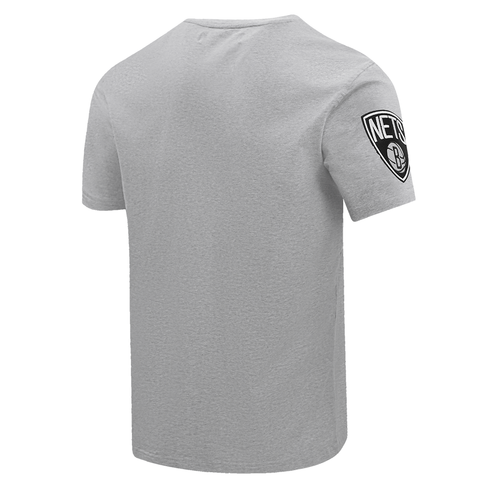 NBA BROOKLYN NETS OLD ENGLISH Men T-Shirt (HEATHER GREY) product image 4, provided for visual reference and product detail