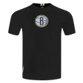 NBA BROOKLYN NETS UNDER THE LIGHTS Men SINGLE JERSEY T-Shirt (BLACK) product image 1, provided for visual reference and