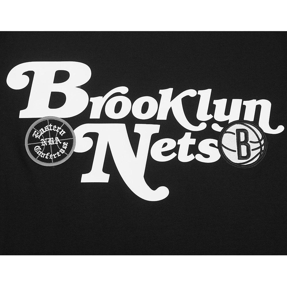 NBA BROOKLYN NETS SOUVENIR Men SINGLE JERSEY T-Shirt (BLACK) product image 9, provided for visual reference and product