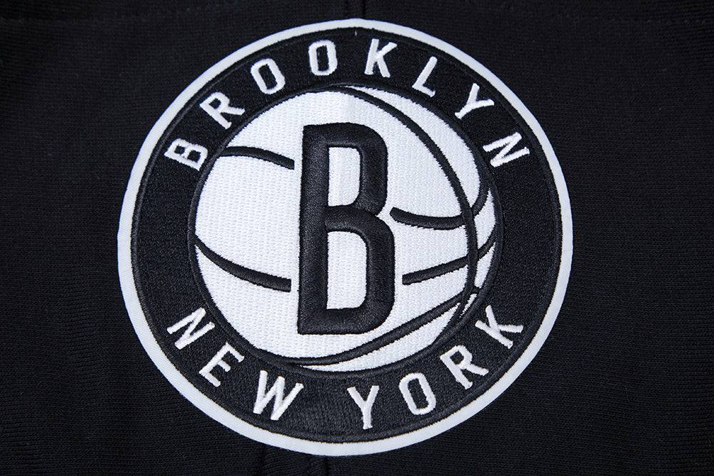 NBA BROOKLYN NETS RETRO CLASSIC Men PULLOVER HOODIE (BLACK/GREY) product image 8, provided for visual reference and product
