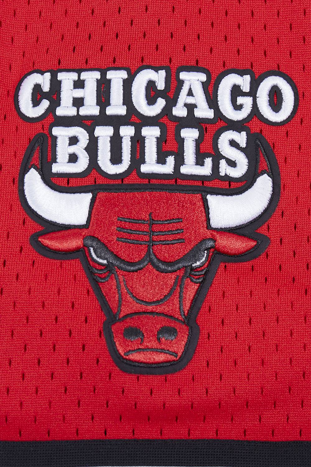 NBA CHICAGO BULLS SCRIPT TAIL Men MESH BUTTON DOWN SHIRT (RED/BLACK) product image 6, provided for visual reference and