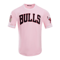 NBA CHICAGO BULLS CLASSIC CHENILLE Men T-Shirt (PINK) product image 1, provided for visual reference and product detail