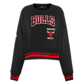 NBA CHICAGO BULLS RETRO CLASSIC Women CREWNECK (BLACK/RED) product image 1, provided for visual reference and product detail