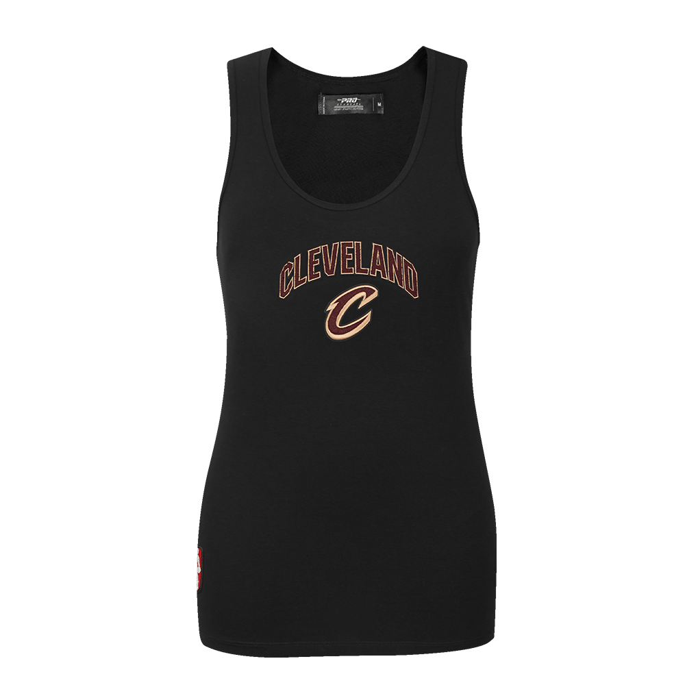 NBA CLEVELAND CAVALIERS CLASSIC Women RELAXED FIT RACERBACK (BLACK) product image 3, provided for visual reference and