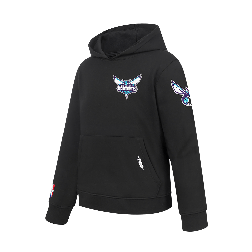 NBA Charlotte Hornets Classic Big Boy'S Fleece Pullover Hoodie (Black) product image 9, provided for visual reference and