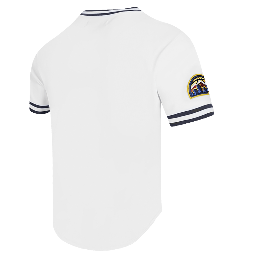 NBA DENVER NUGGETS CLASSIC CHENILLE Men DOUBLE KNIT T-Shirt (WHITE) product image 6, provided for visual reference and